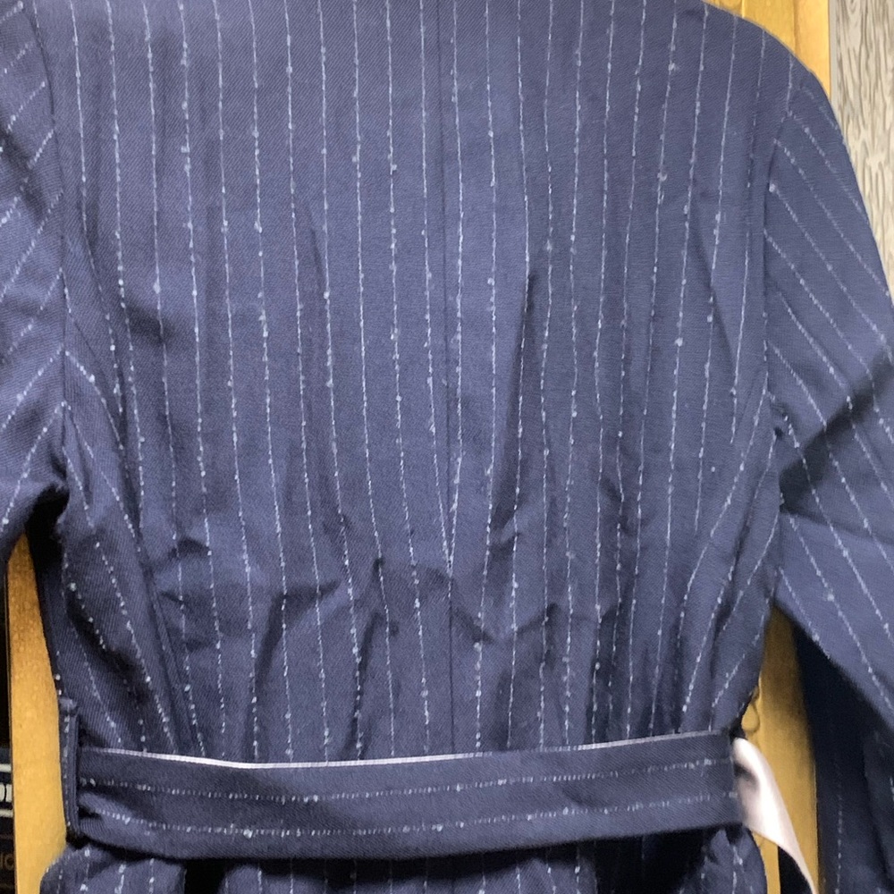 Sies Marjan suit jacket pants set dark blue white pinstripe 6 S-M - Picture 9 of 11